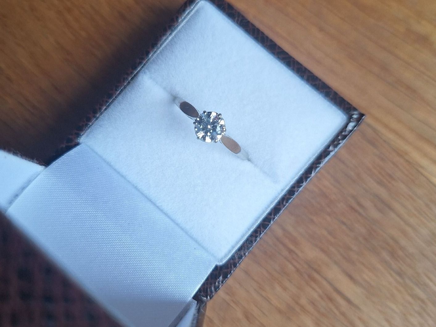 Anelli: Brillant-Ring 750 Weissgold Solitaire-Modell – Usato da Wettingen venduto da Blau8 7