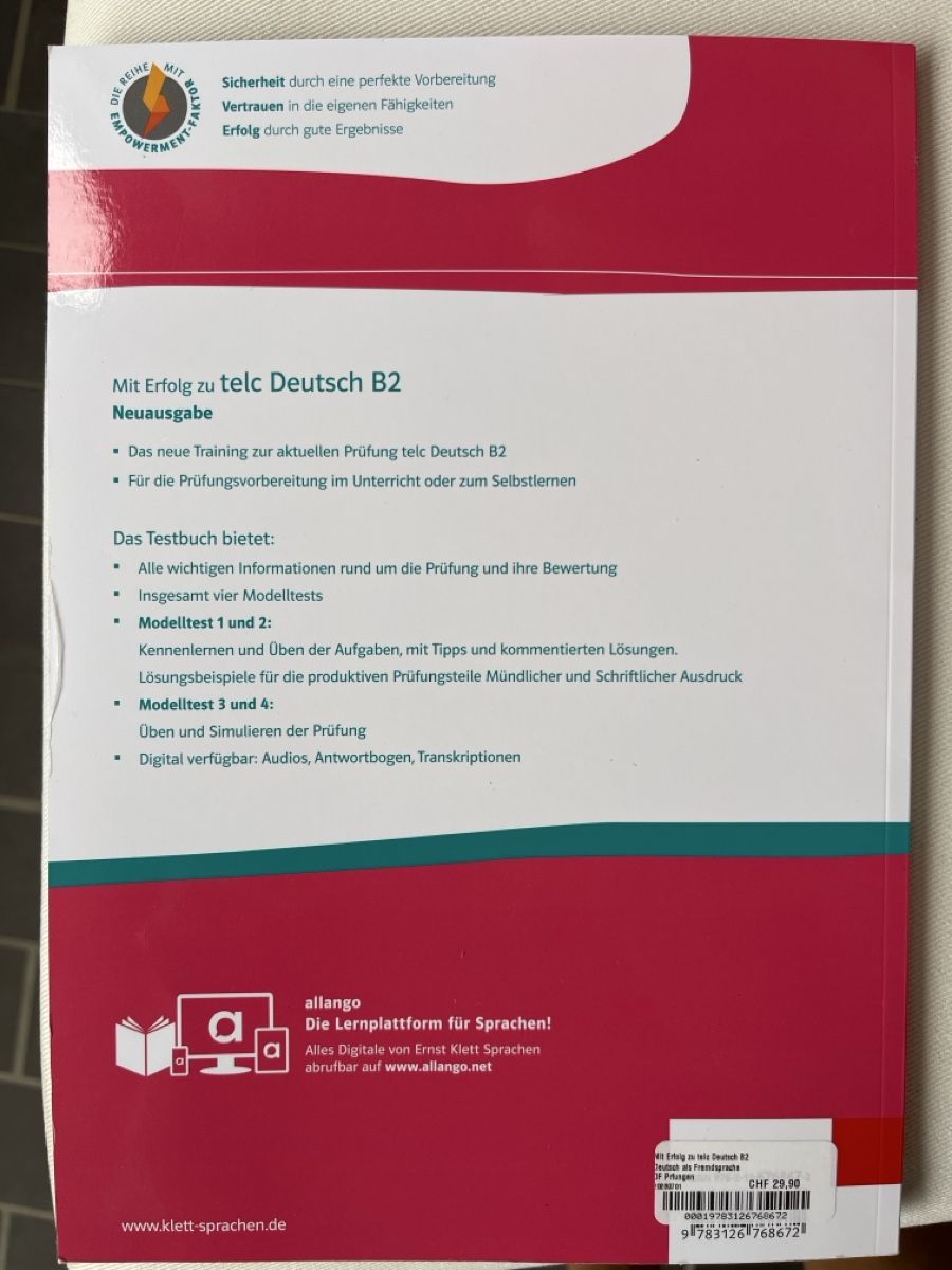 Bücher: Mit Erfolg zu telc Deutsch B2 – Neu und originalverpackt aus Zürich von lau_gl8k 1