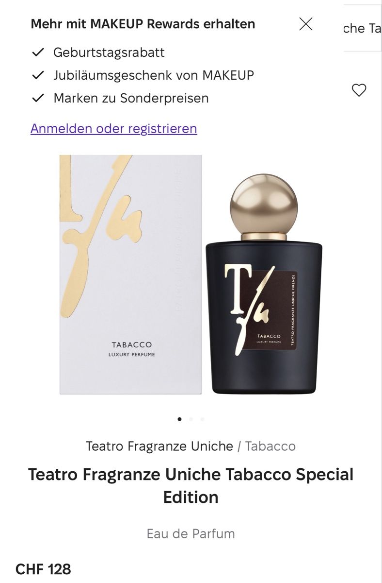 Profumi & Eau de Toilette: TOBACCO VON TEATRO FRAGRANZE – Nuovo (secondo la descrizione) da Kölliken venduto da deleina 2