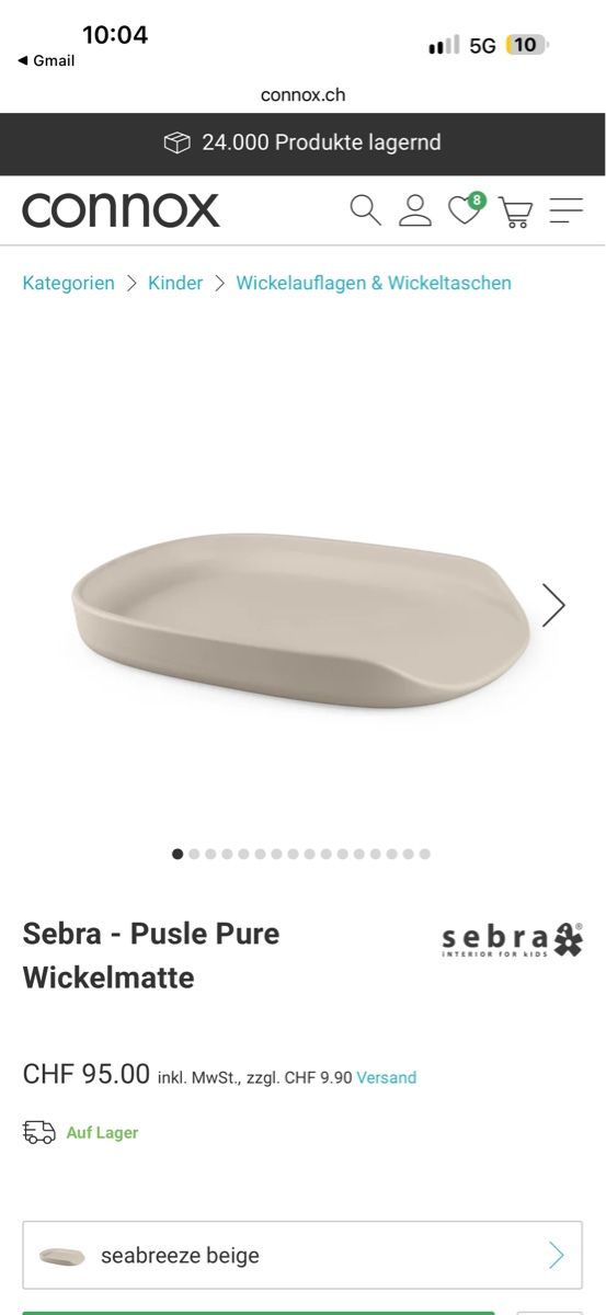 Sebra Wickeltisch & Zubehör: Sebra changing mat – Gebraucht aus Edlibach von par_8h7s