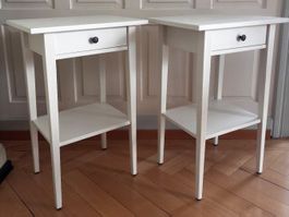 2x JYSK Nordby Nachttische, Holz weiss, 42x65 cm
