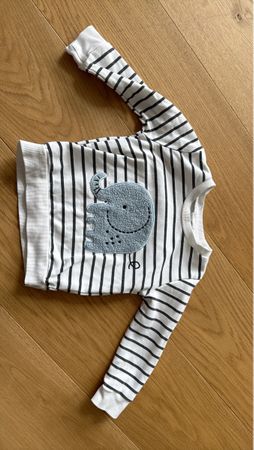 Süsser Baby Pullover mit Elefant Applikation, Grösse 12-18M