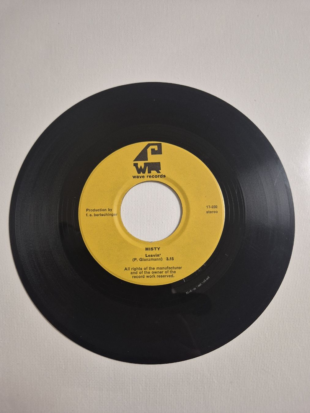 Dischi in vinile: Misty -  Sunny Day / Leavin'- Single 7 , CH  – Usato da Uster venduto da newwave0 3