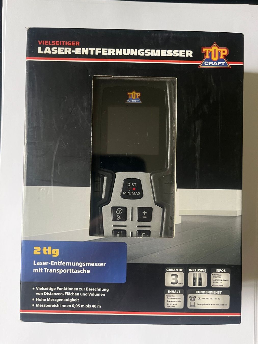 Misurare: Laser Entfernungsmesser mit Batterie und Tasche – Usato da Hubersdorf venduto da Gewonnen 4