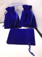 3 Sück Königsblaue Königsblaue Schmuckbeutel aus Samt 9x12cm