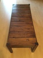 Tavolino in legno - artigianato anni '80