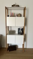 Regal mit 4 Tueren Holz/Weiss BxHxT 80x190x33.6cm
