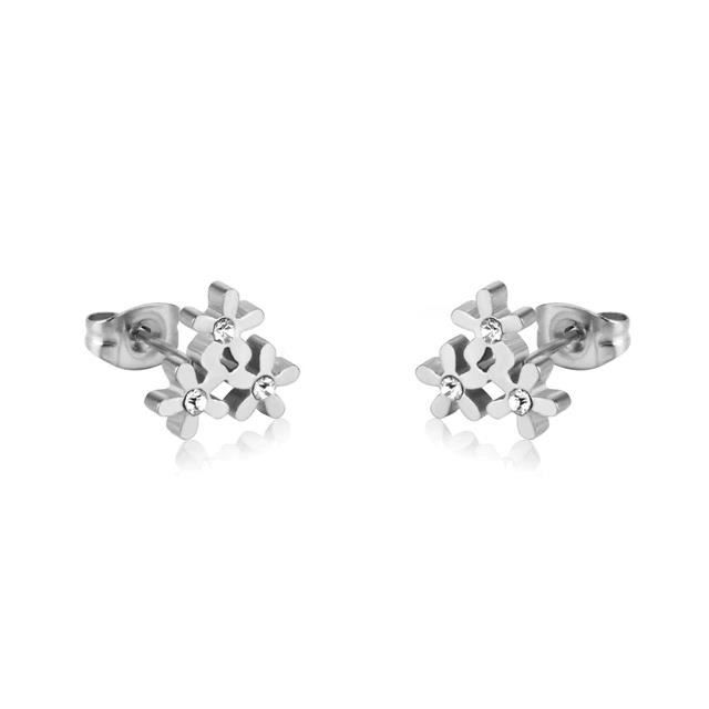 Orecchini pendenti & Orecchini a lobo: Ohrstecker Blumenform Silber Edelstahl – Nuovo e nell'imballaggio originale da Niederbipp venduto da chrimmskrams