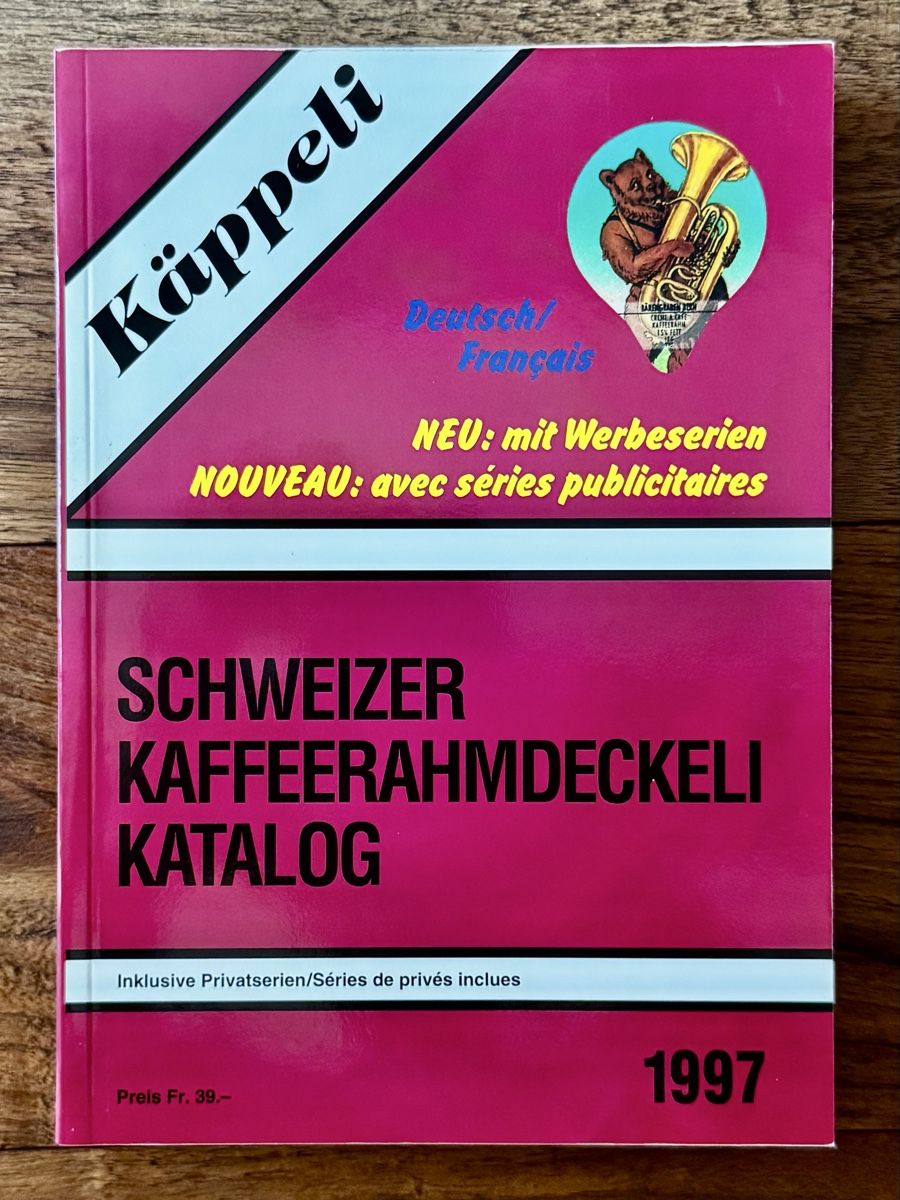Coperchi dei cremini per caffè: Käppeli Kaffeerahmdeckeli Katalog 1997 DE/FR – Usato da Berg am Irchel venduto da latustrade