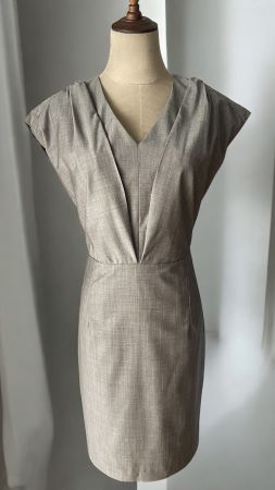 TIGER OF SWEDEN Kleid „Mirla“ Gr. 36 Grau Wolle