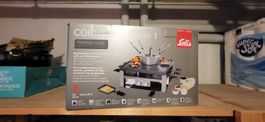 Solis Combi-Grill 3 in 1 Raclette, Fondue, Tischgrill, 8Pers