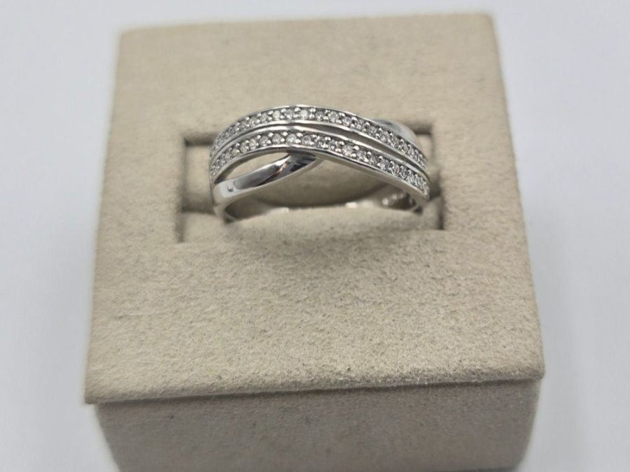 Anelli: Ring Silber 925 Zirkonia Gr. 58 – Nuovo e nell'imballaggio originale da Zug venduto da gold.schmuck