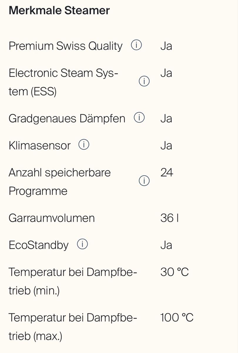 V-Zug Elettrodomestici da cucina: Steamer – Nuovo e nell'imballaggio originale da Zug venduto da Schweiz90 4