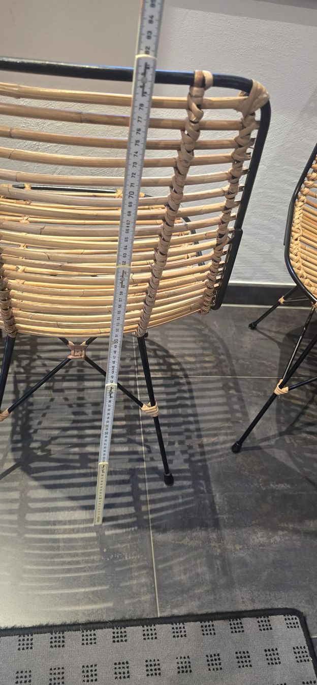 Chaises: 2 Rattan Stühle mit Metallgestell – D'occasion à Brugg AG par Bahoz02 3
