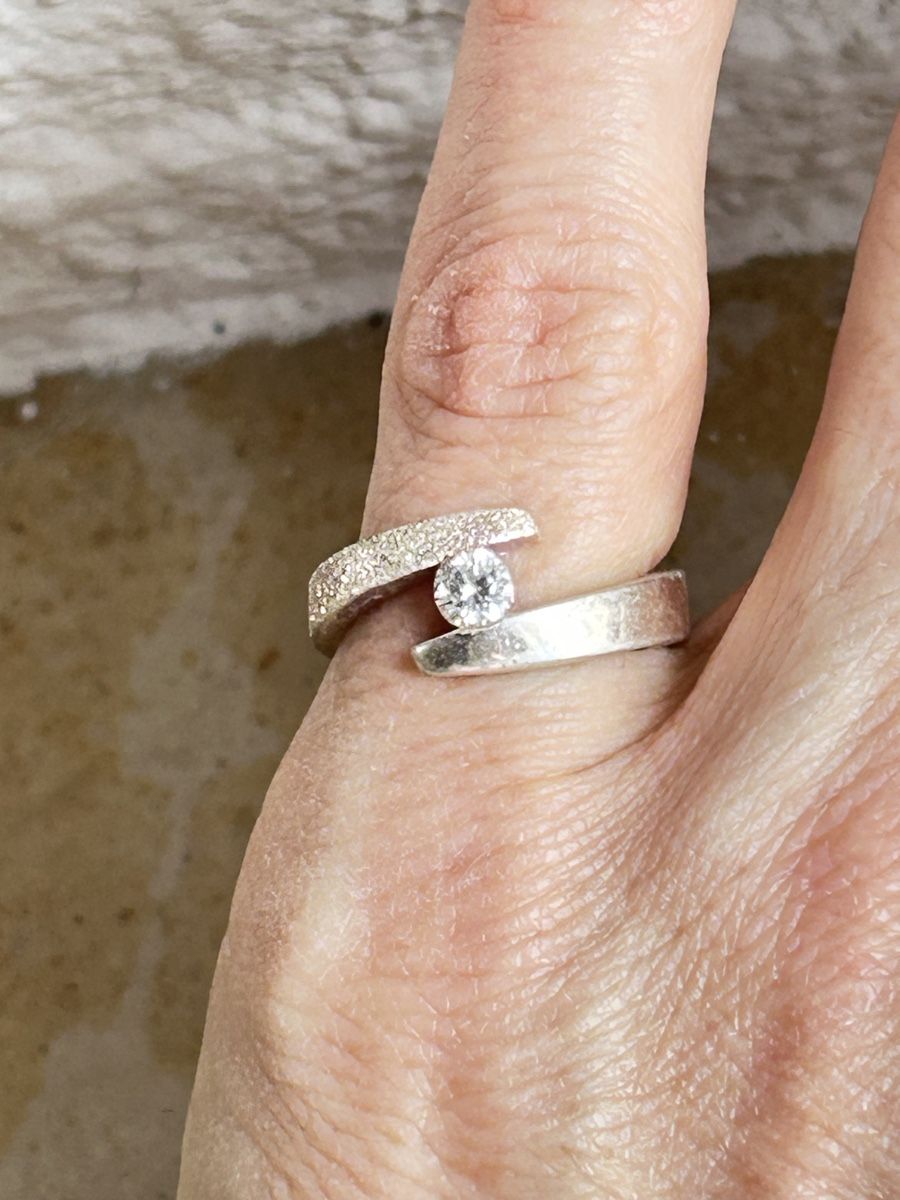 Anelli: Silberring matt- Glanz white (51) – Usato da Laufen venduto da belleskulptur 7