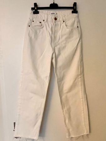 Jean large Blanc PULL & BEAR Femme Taille 36
