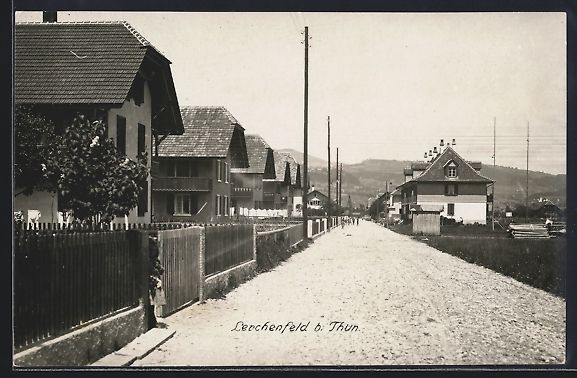 Cartoline postali: Lerchenfeld b. Thun, Wegpartie vor Reihe – Usato da Berlin venduto da bartko-reher