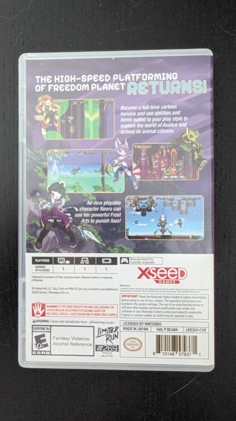 Jeux: Freedom Planet 2 Standard Edition – Neuf (Voir description) à St-Cergue par Stekuff 1
