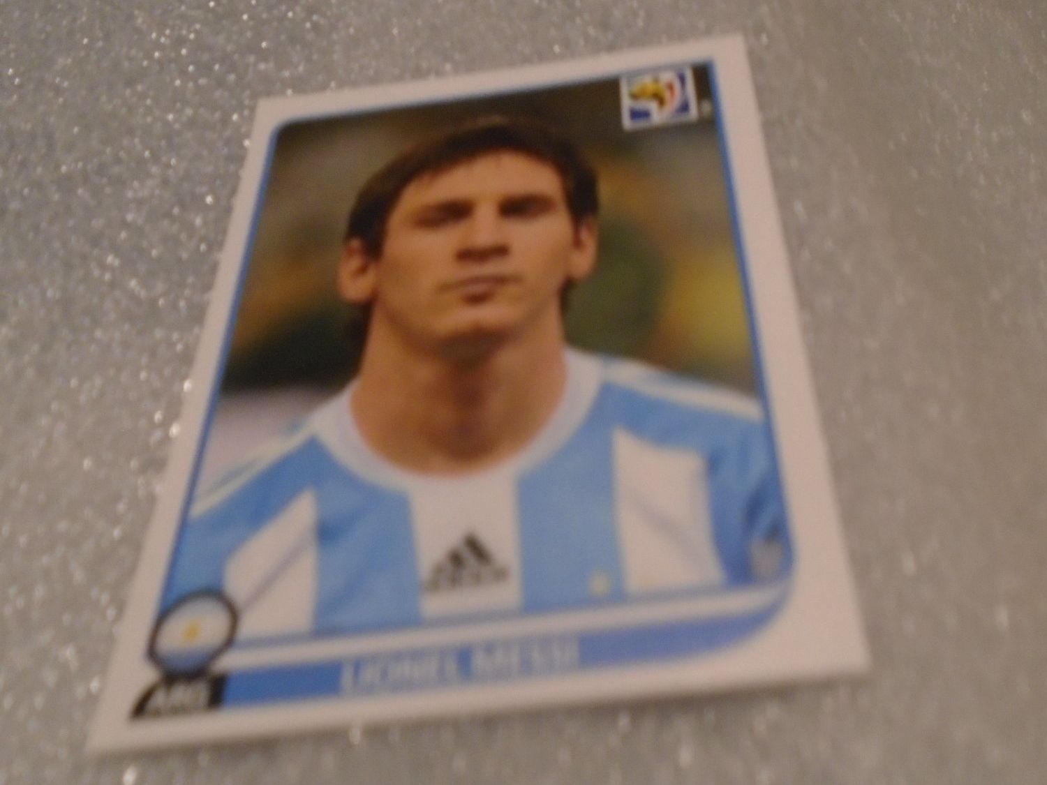 Panini Carte collezionabili: 1 Panini WM2010 Messi internationaleVersion mit Weissem Rand – Usato da Winterthur venduto da Beli2000