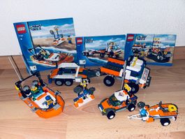 Lego 7726 und 7737 Küstenwache, Truck, Scooter, Boot