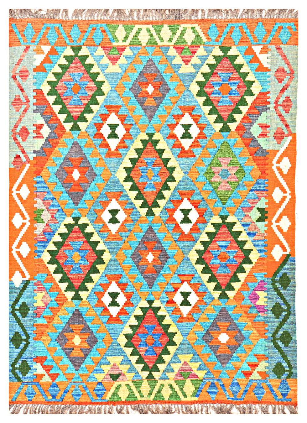 Kelim Tappeti: Oriente Afghan Kelim  Teppich 170x240 Cm – Nuovo e nell'imballaggio originale da Lahore venduto da Fairways79