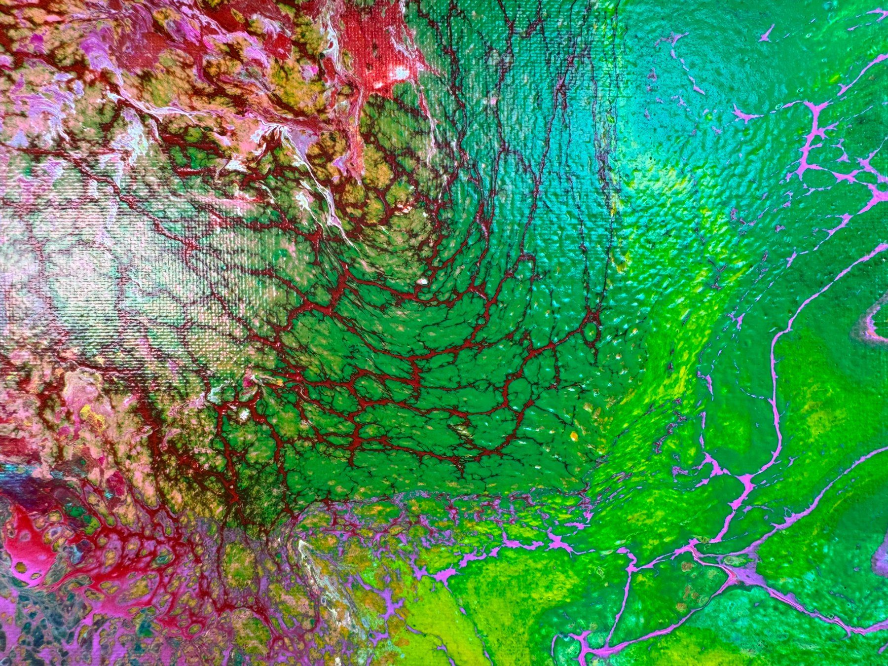 Dipinti: Acryl-Flüssigmalerei, quadratisch – Usato da Schlieren venduto da MayaSheng1983 1