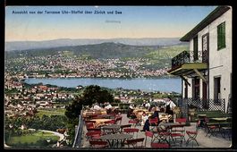AK Zürich, Blick vom Restaurant Uto-Staffel