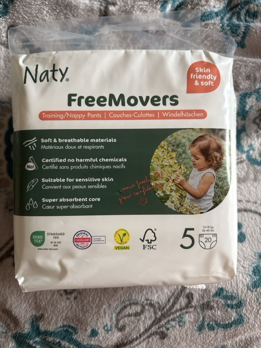 Secchi per pannolini & Pannolini: Naty FreeMovers Training Nappy Pants Size 5 – Nuovo e nell'imballaggio originale da Bever venduto da tut_tmz9
