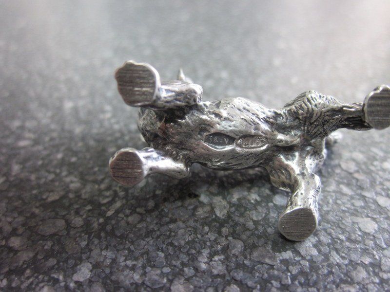 Figuren: Kleiner Silber Hund, 800er Silber 20 gr. – Gebraucht aus Bischofszell von raika 4