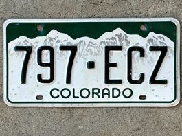 Alte Autonummer Amerika Colorado