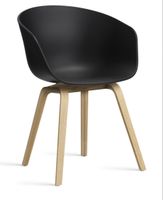 4x HAY About A Chair AAC 22 – schwarz / Holz