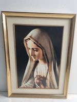 Maria Bild religiöses Wandbild unbeflecktes Herz Maria