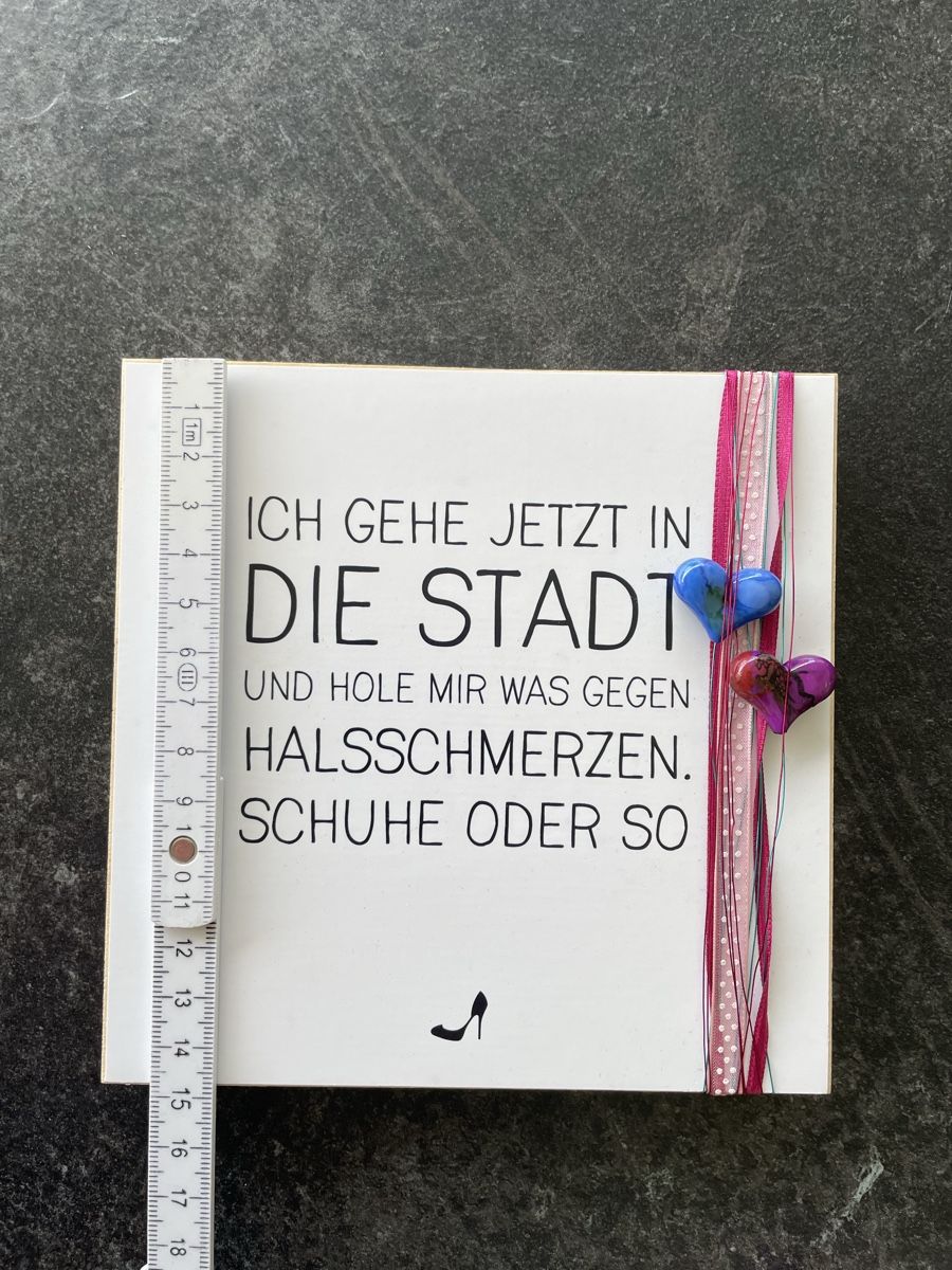 Foto & Immagini: 2 Holzdeko-Schilder mit Spruch - Geschenkidee! Top – Nuovo e nell'imballaggio originale da Bronschhofen venduto da Sommernacht03 3