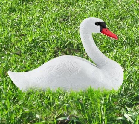 Statuette: Teich Schwan (35 cm) – Nuovo e nell'imballaggio originale da Langenbruck venduto da Gumsi 1