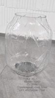 Grosse Deko Vase mit silbernem Fuss, 38cm hoch