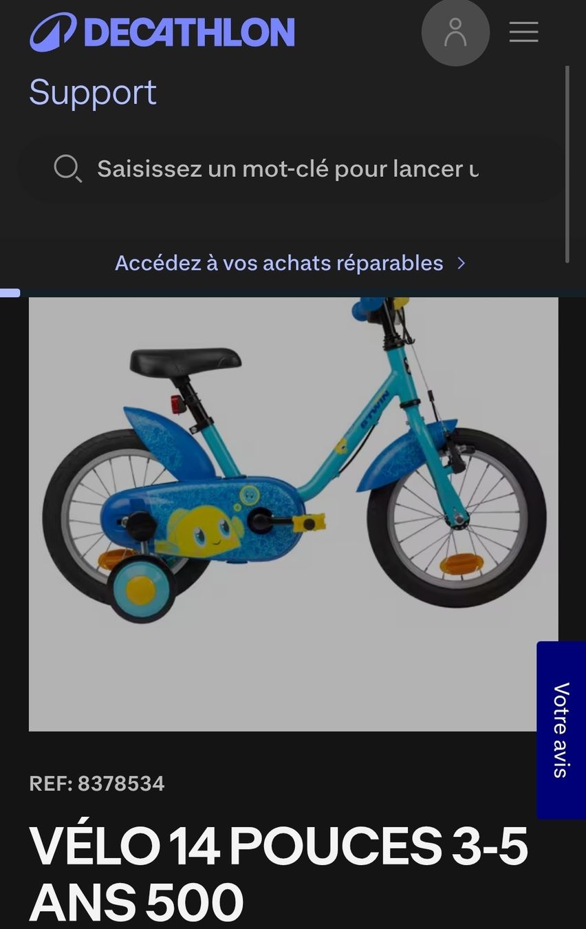 Decathlon Biciclette: vélo 14 pouces 3-5 ans – Usato da Eschert venduto da nicolas1987 5