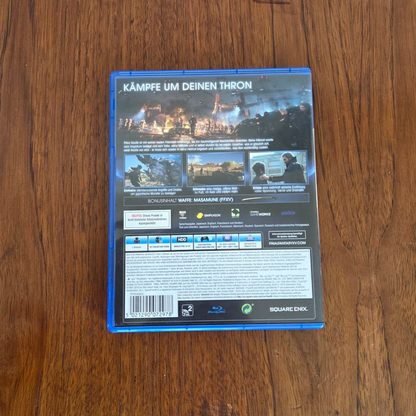 Giochi: Final Fantasy XV Day One Edition PS4 – Usato da Zürich venduto da Wickeddude 1