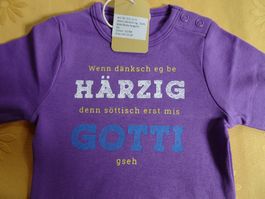 NEUER Body lila "Härzigs Gotti" Gr. 62/68 - 260753