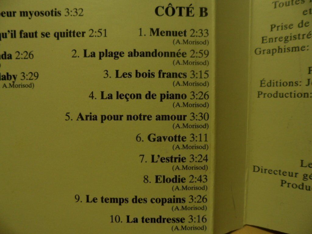 Musicassette: ALAIN MORISOD  "Sur mon Piano" – Usato da Langnau i. E. venduto da gf2_29jt 3
