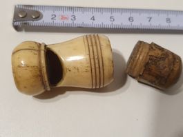Flöte Pfeife Mundstück Knochen Antik Unikat