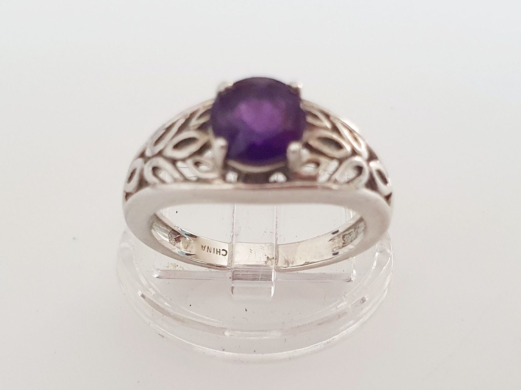 Anelli: Silberring mit Amethyst Edelstein - Grösse 18.2 mm💍 – Usato da Kreuzlingen venduto da Wunderkiste123 2