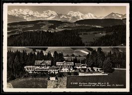 AK Mosegg, Kurhaus, Totalansicht auf Alpen