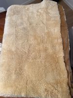 Lammfell Decke BeigeBraun,145X200,waschbar, Patchwork Zustan