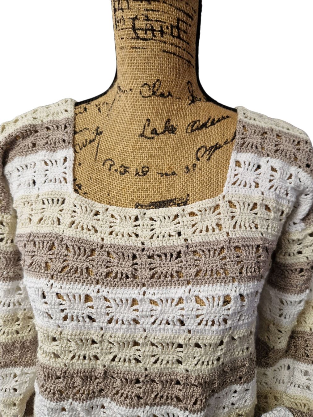 Maglioni & Felpe: Pull dame fait main crochet T.38 Unique – Nuovo e nell'imballaggio originale da St-Imier venduto da goodber 1