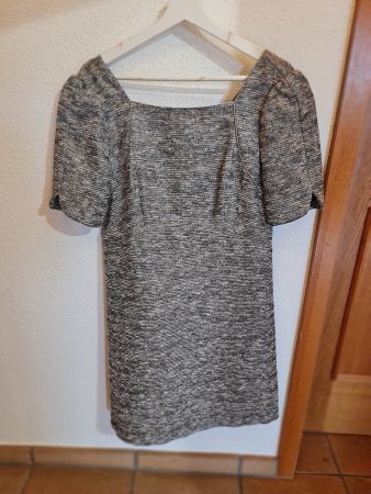 Damen Kleid Tweed Optik grau kurz gebraucht guter Zustand