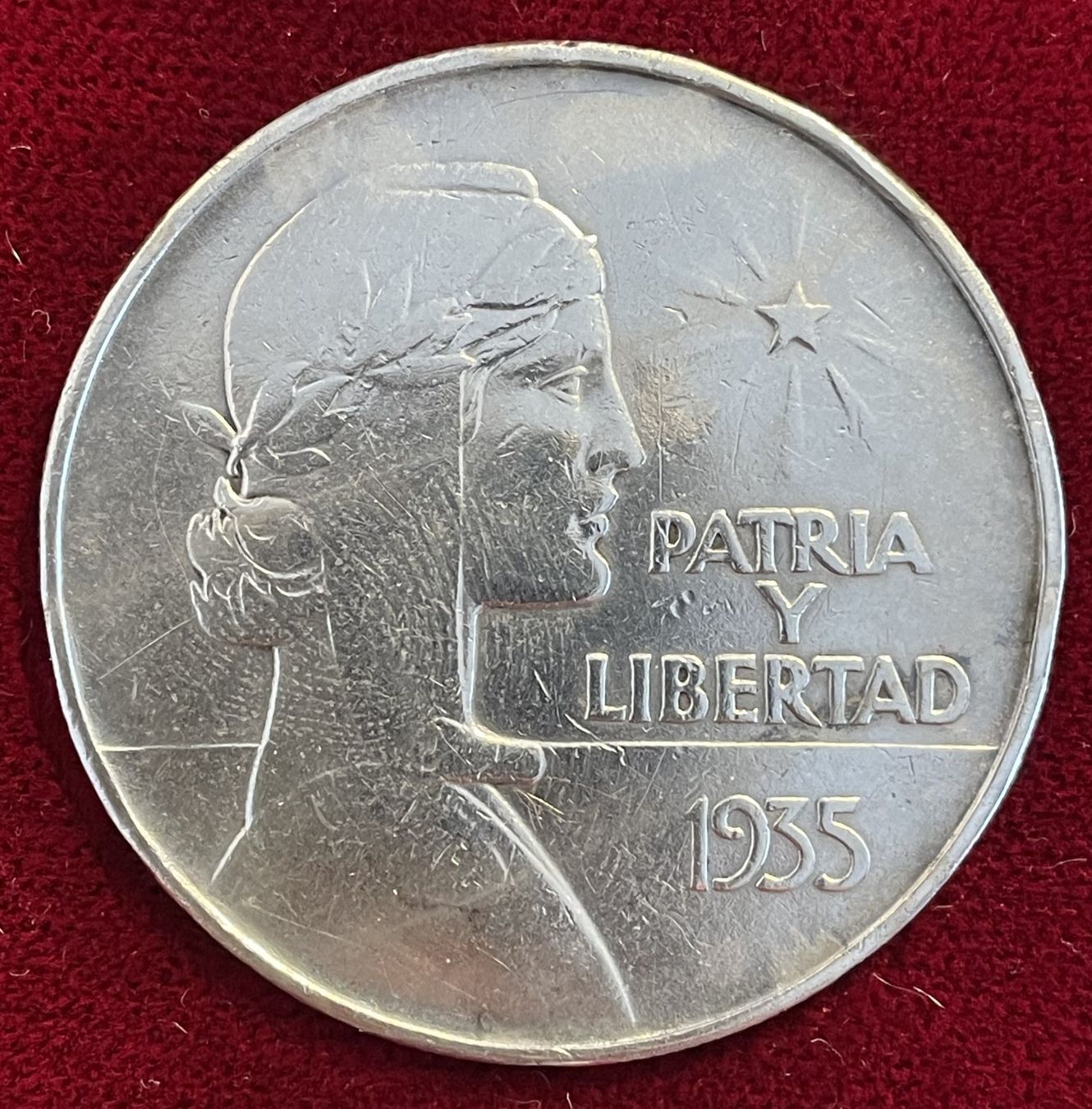 Tutti le monete: (44) Silber-Peso Kuba 1935 ABC – Usato da Aesch BL venduto da masmusgo