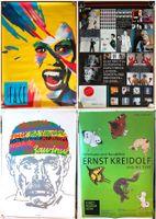 4 Plakate Poster Jazz Uldri Face Davos Euyrthmics Kreidolf