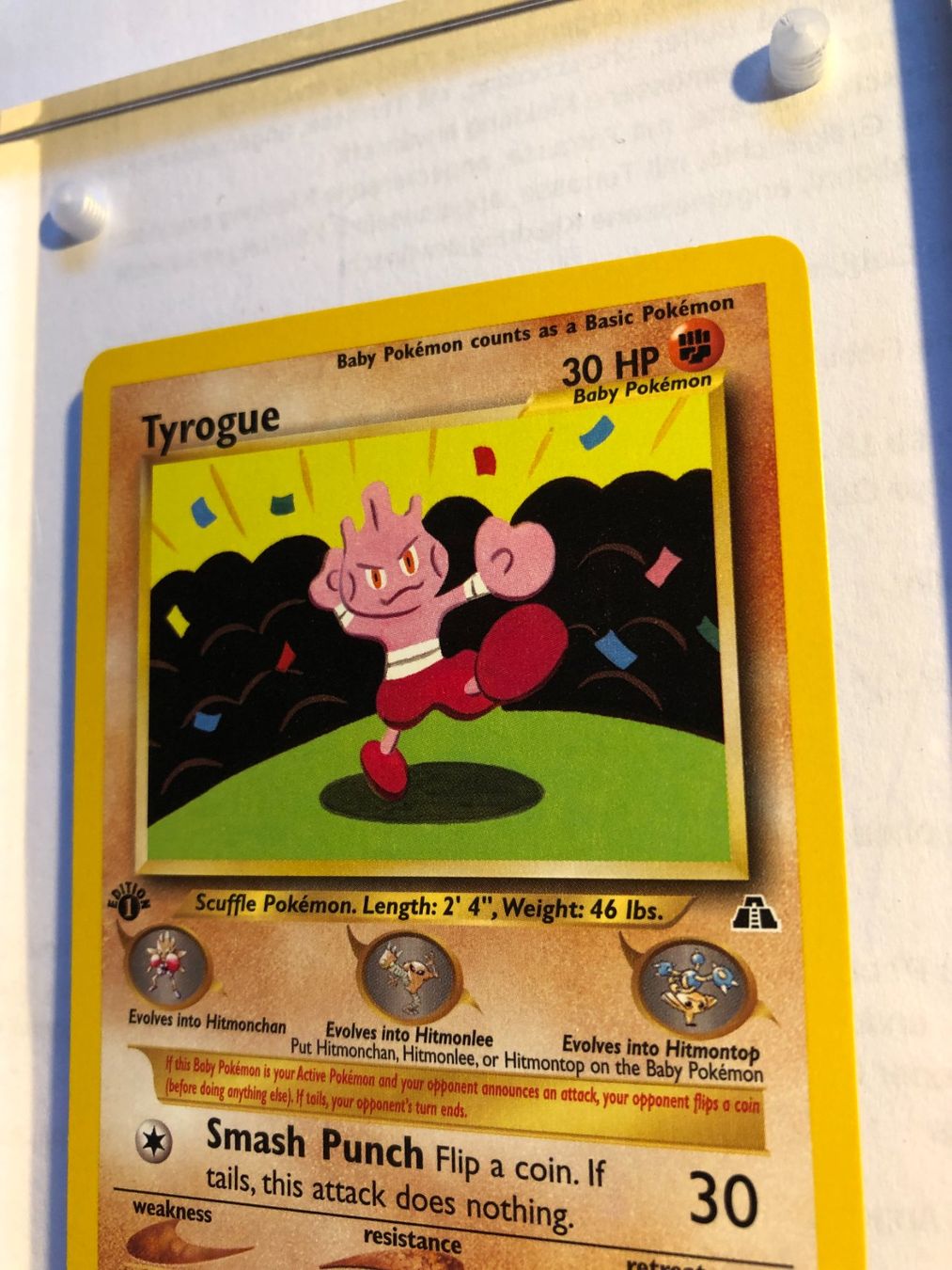 Sammelbilder & Trading cards: Tyrogue 1st Neo Discovery - MINT - ab 1.- – Gebraucht aus Giubiasco von dan_pr8b 3