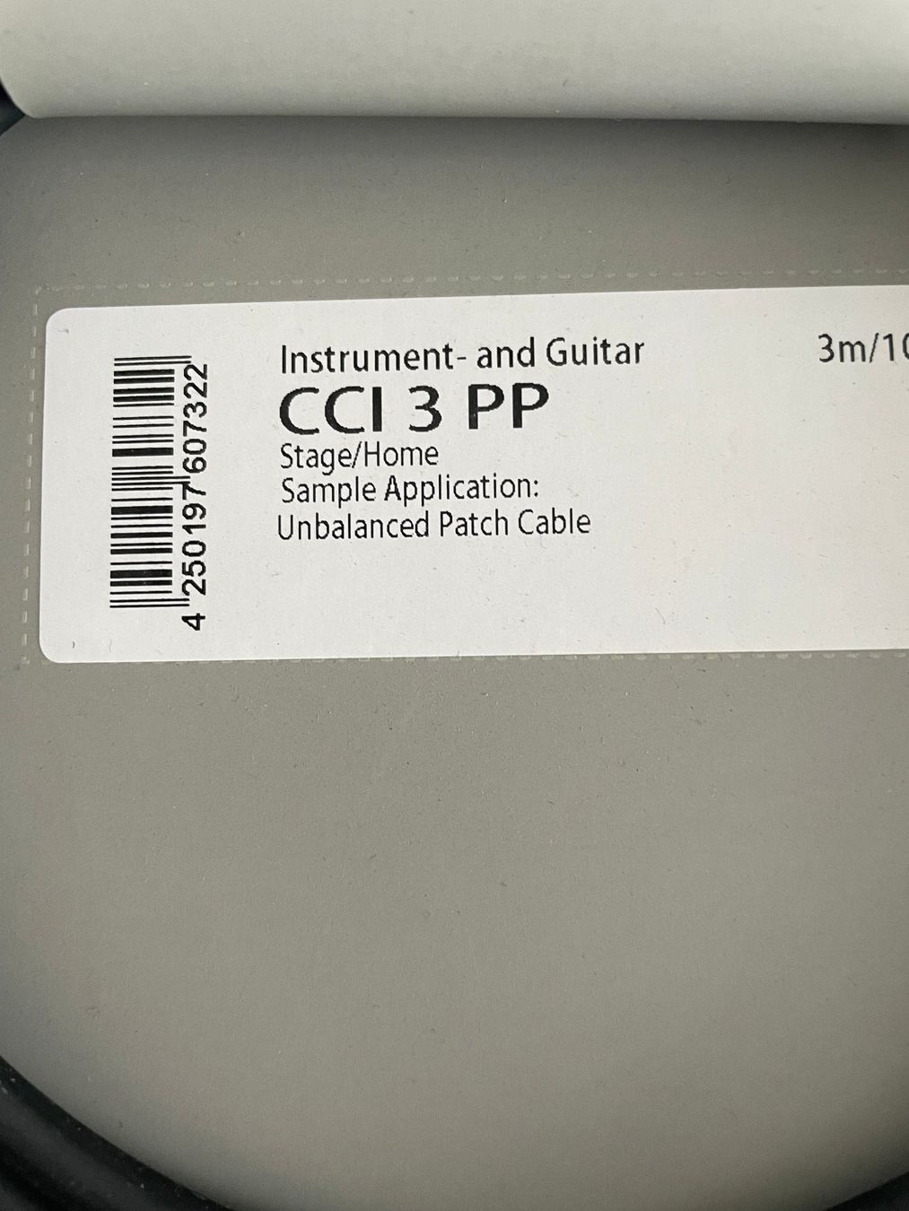 Kabel: CORDIAL CCI 3 PP - Instrumenten-Kabel, 3m    A80 – Neu und originalverpackt aus Schötz von amore14 1