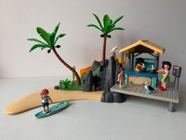 Playmobil Strand Rutschbahn Bar Beachbar Surfer Ferieninsel